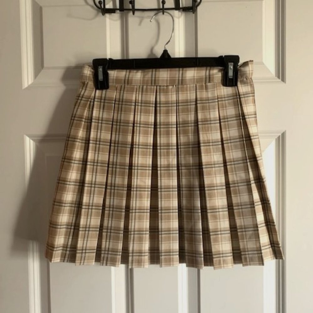 CALI 1850 High Waisted Plaid Pleated Tennis Skirt School-Line Skater Size Small